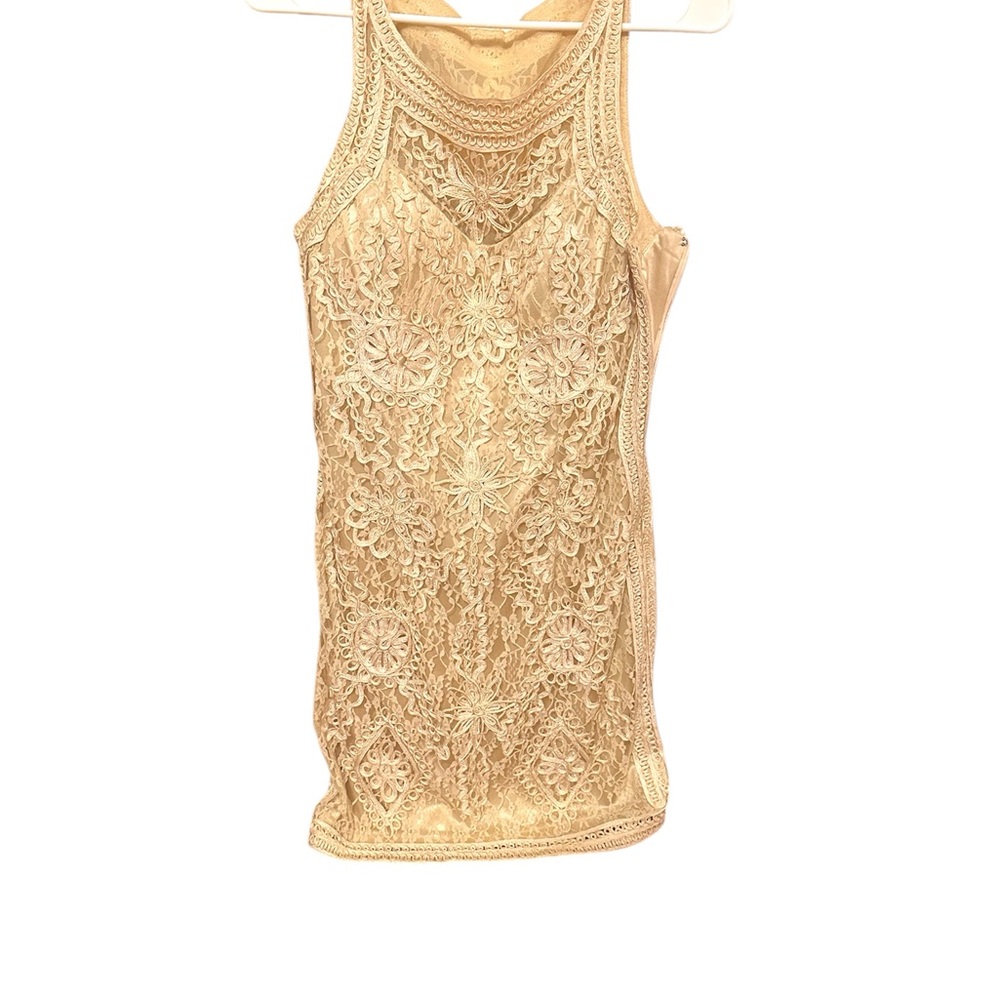 Cinderella Cream Mini Sleeveless Dress